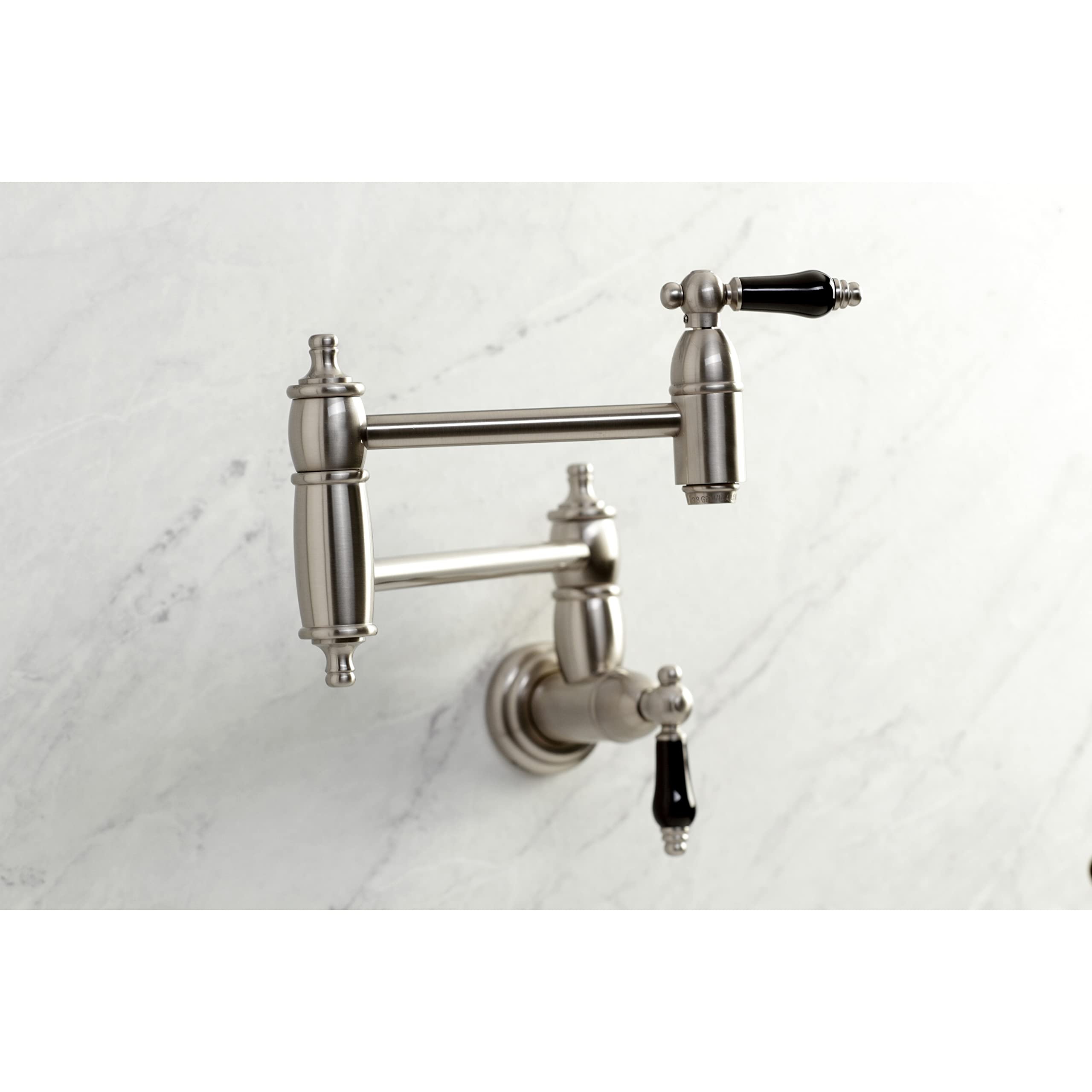 Kingston Brass KS3108PKL Duchess Wall Mount Pot Filler  Brushed Nickel