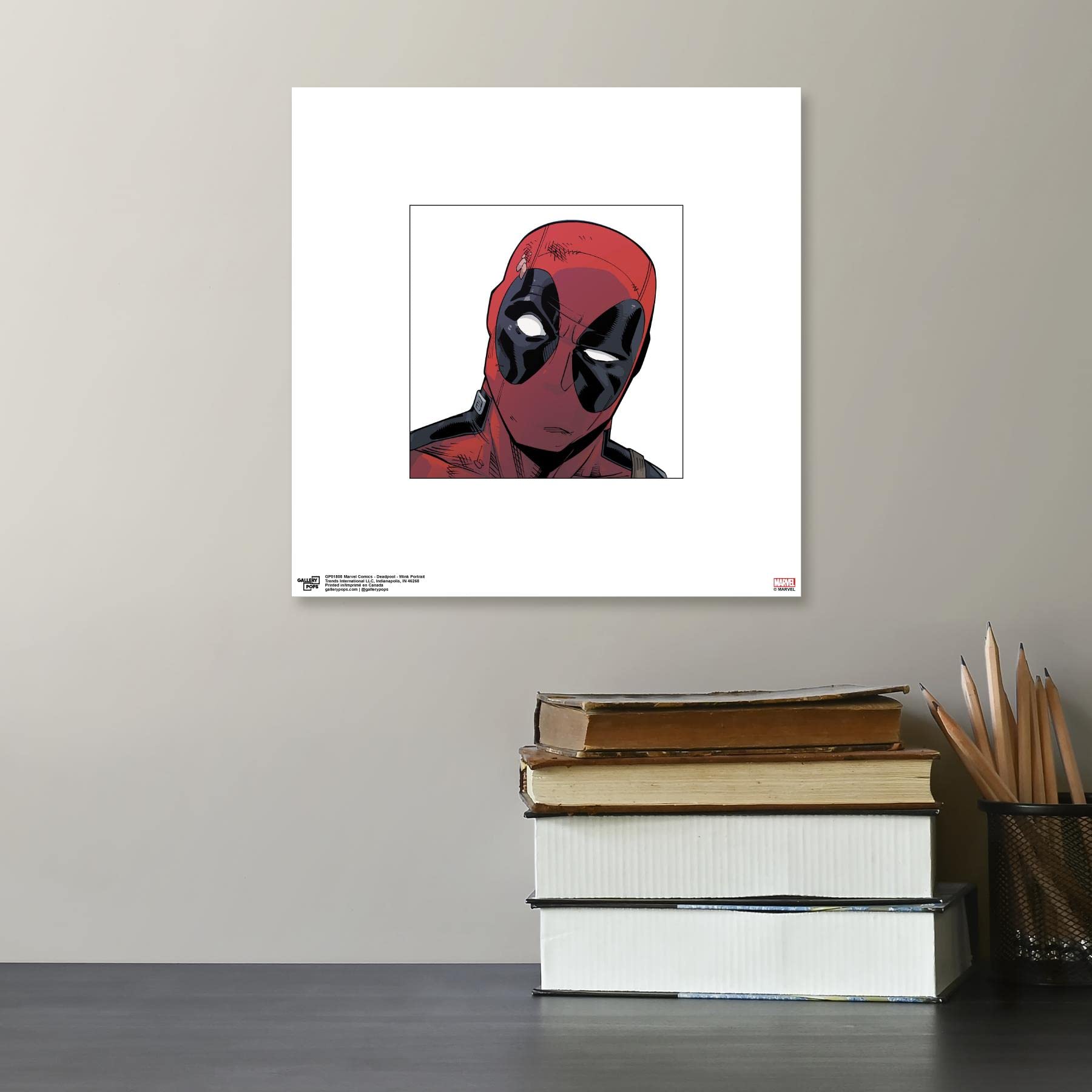 Trends International Gallery Pops Marvel Comics - Deadpool - Wink Portrait Wall Art, Unframed Version, 12'' X 12''