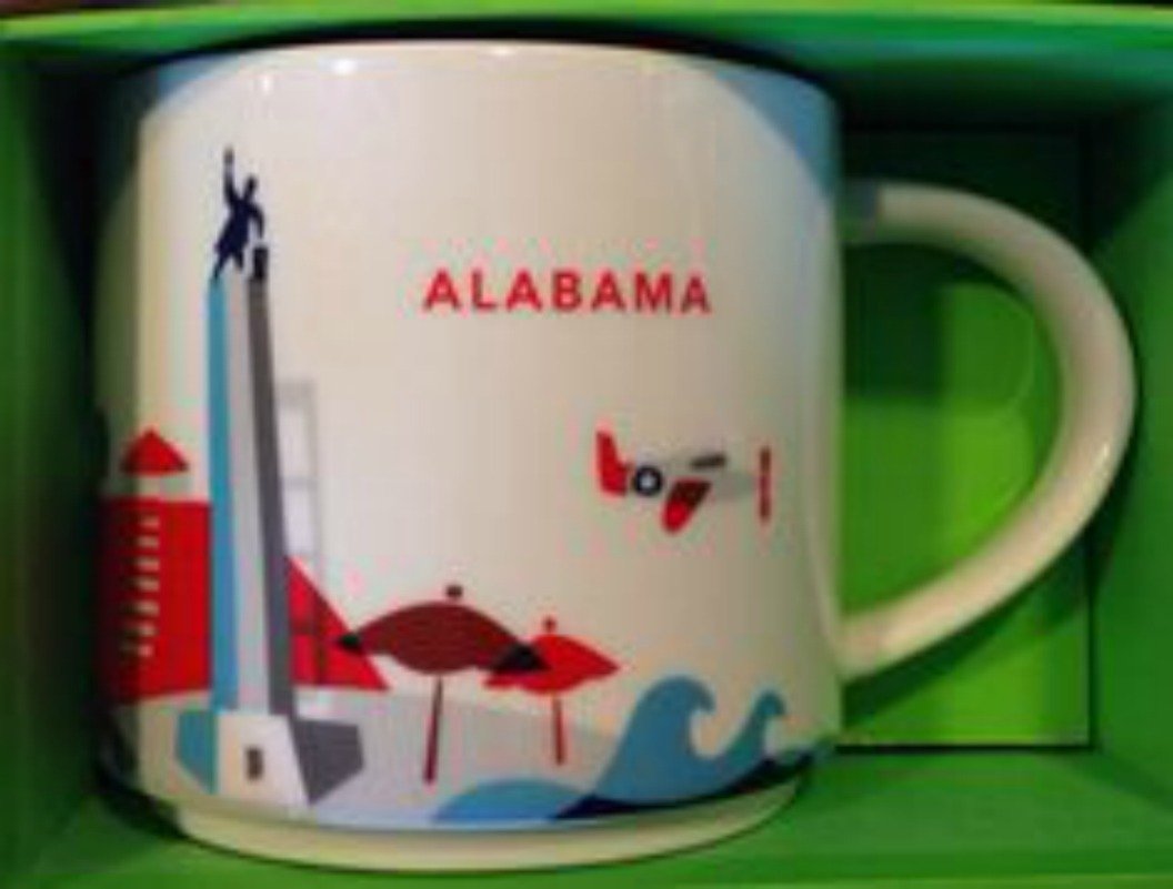 Starbucks ALABAMA You Are Here collection cup mug