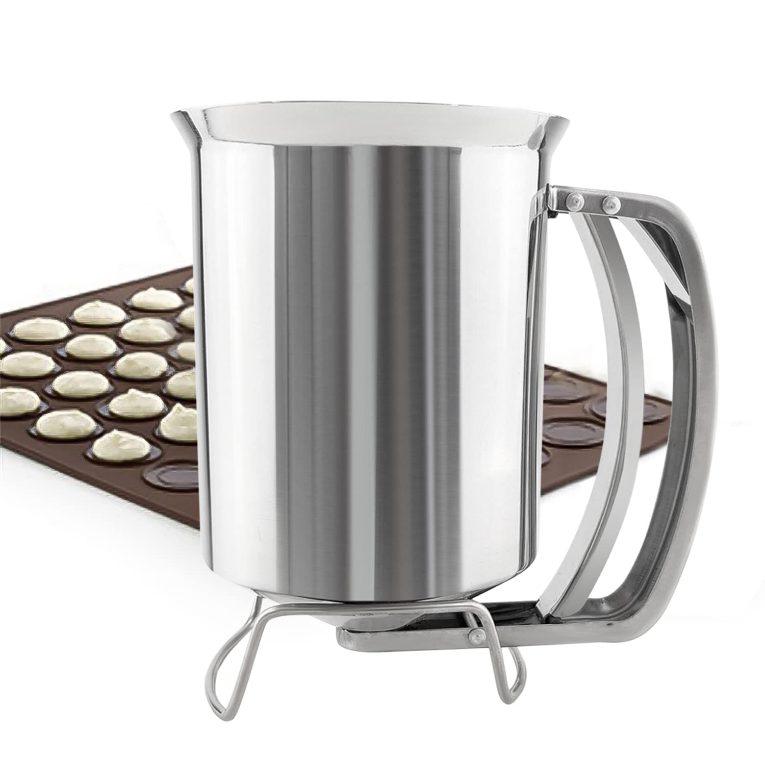 Aldkitchen Dough Dispenser | Stainless Steel | Batter Pourer (4-Cup Capacity)