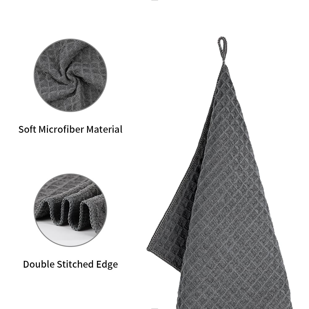 Watchget Barista Micro Cloth 6 Pack, Microfiber Barista Cleaning Towels Microfiber Waffle Weave Kitchen Dish Cloth Coffee Bar To