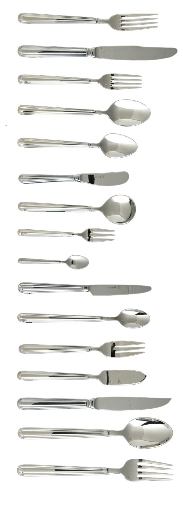 Fortessa Metropolitan 18/10 Stainless Steel Flatware Dessert/Oval Soup Spoon, Set Of 12