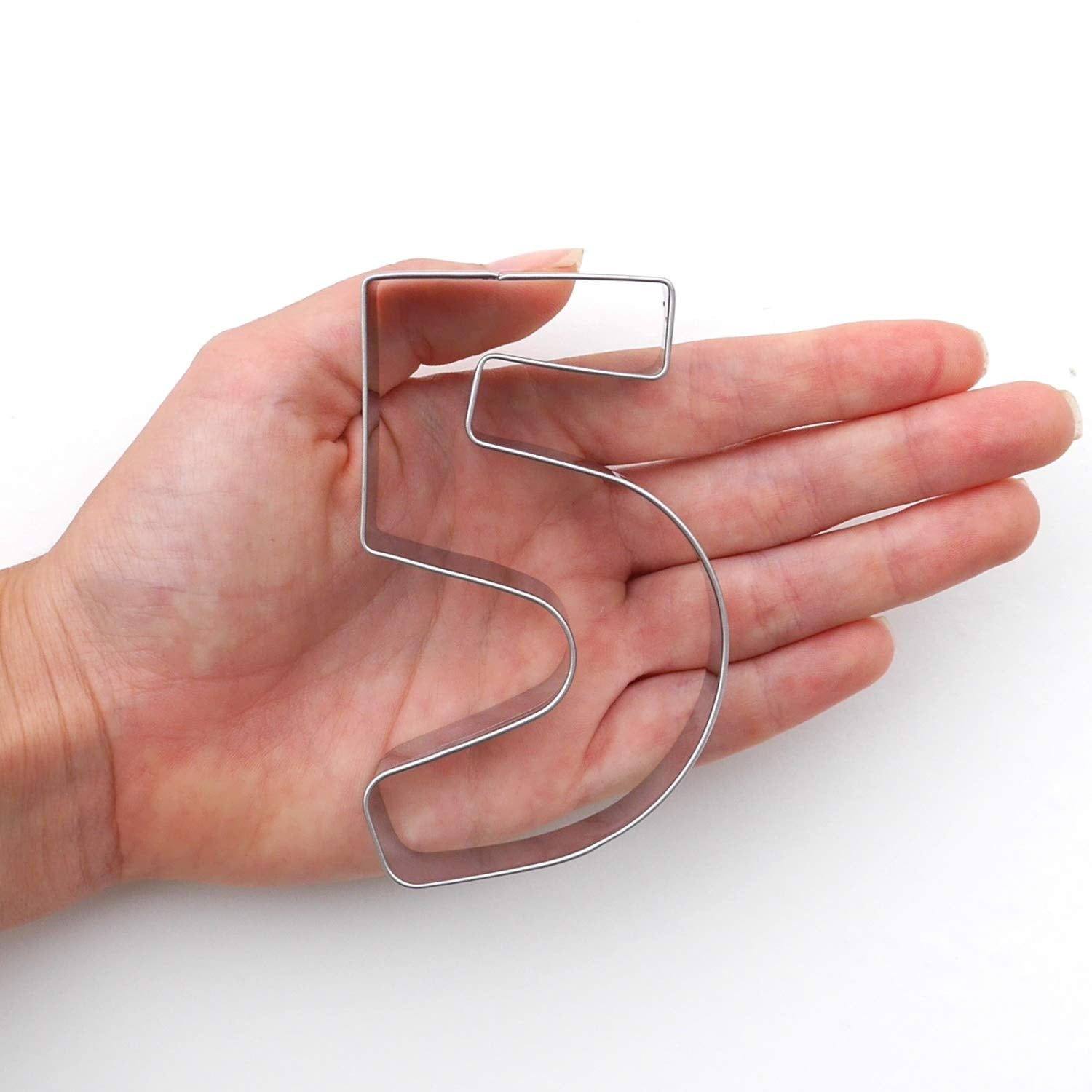 Sweet Cookie Crumbs Number Cookie Cutters, Food-Grade Premium Stainless Steel, Dishwasher Safe (5)