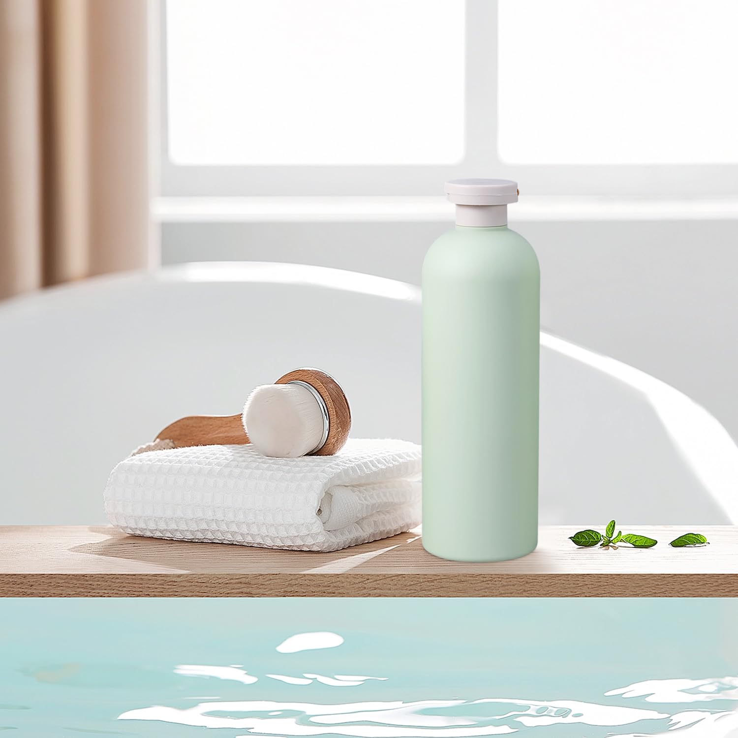 Umetass 13.5 Oz Plastic Travel Shampoo Bottles, Refillable Flip Cap Squeeze Bottles For Toiletries, Large Leakage-Proof Travel S