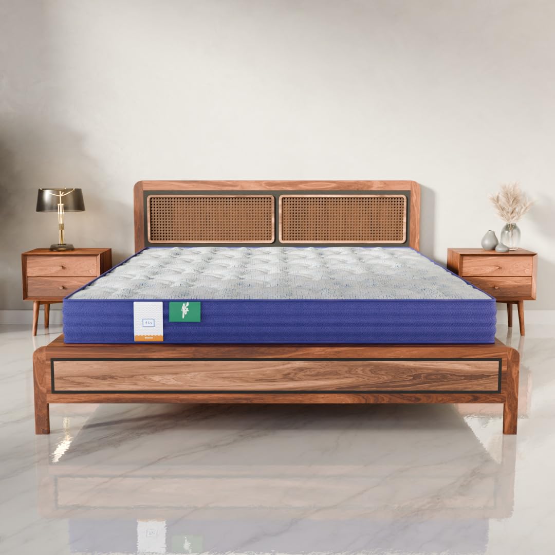 Flo Float  Memory Foam Quilted Aloe Vera GelInfused Zippered Fabric with Motion Isolation Technology | Medium Firm Feel | Pock