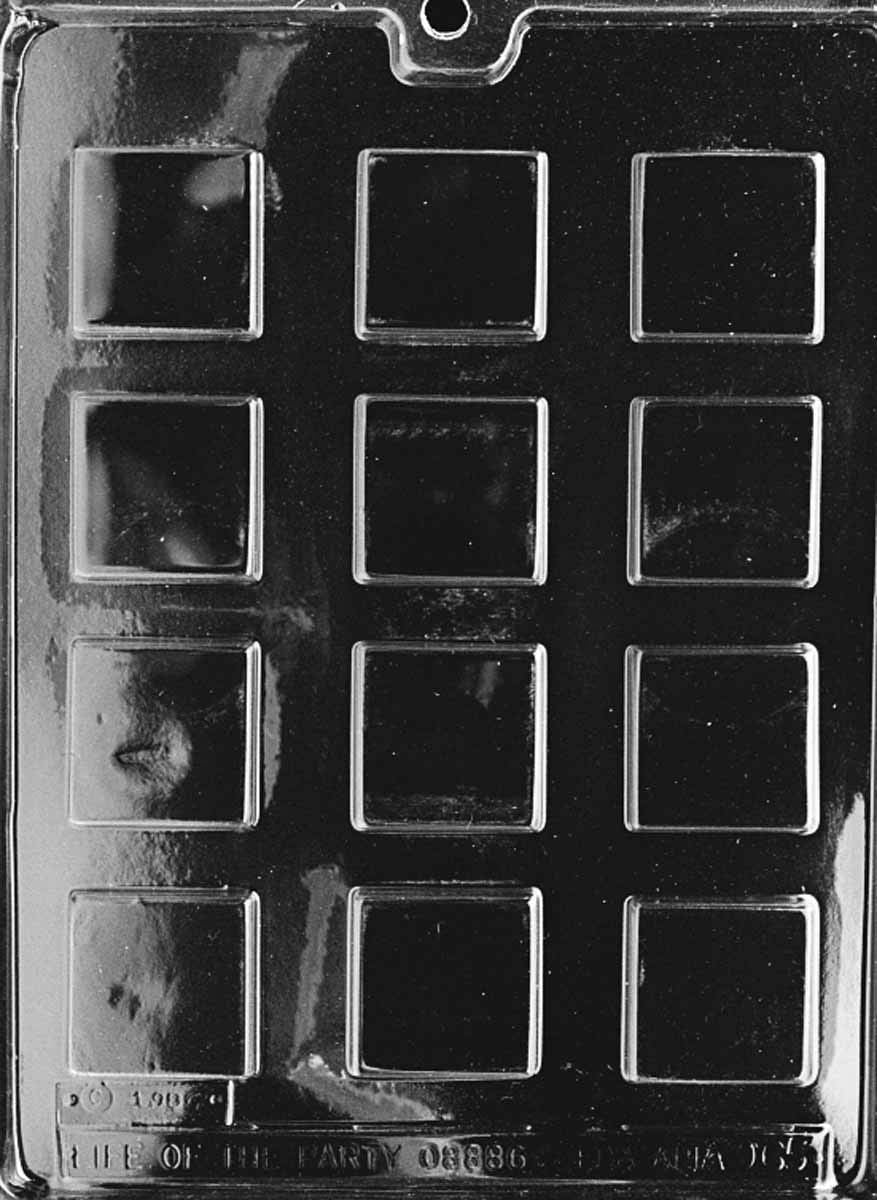 Grandmama'S Goodies Ao065 Plain Square Mint Chocolate Candy Soap Mold With Exclusive Molding Instructions  (1)