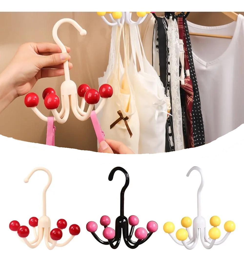 Kitchen Storage Hanger With 6 Claw 360 Degrees Rotating AntiSlip Hook Storage And Drying Multifunctional Clothing Hat Underwear