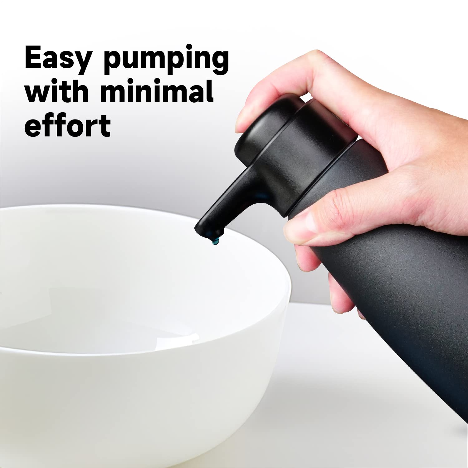 AIKE 15oz Liquid Soap Dispenser for Dish and Hand Soap Matte Black