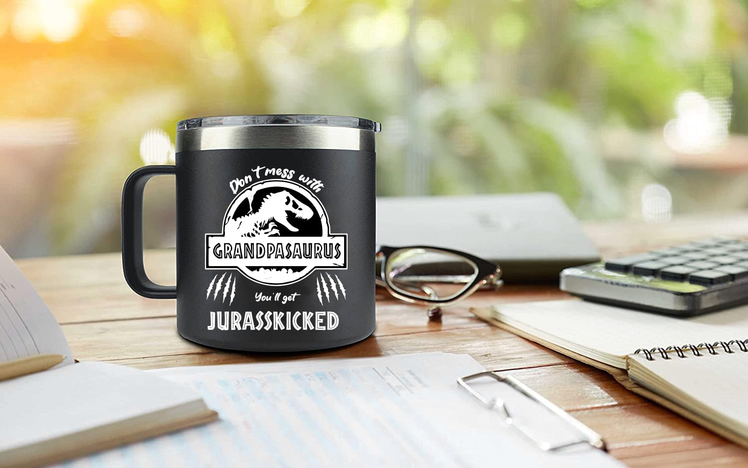 Edizzone Funny Grandpa Mug (Grandpasaurus) Grandpa Gifts - Best Grandpa Birthday Gifts - Gifts For Grandpa From Granddaughter Gr
