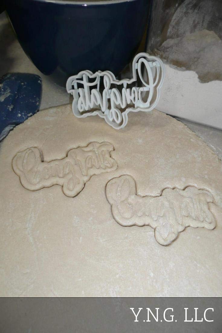 Congrats Congratulations Word Fancy Writing Good Wishes Cookie Cutter Made In Usa Pr2515