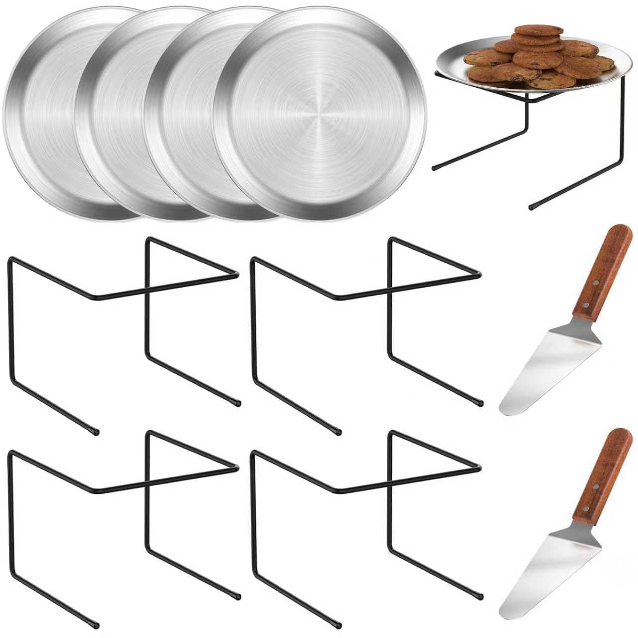KOPKIO 4 PCS Pizza Stand Holder, Black
