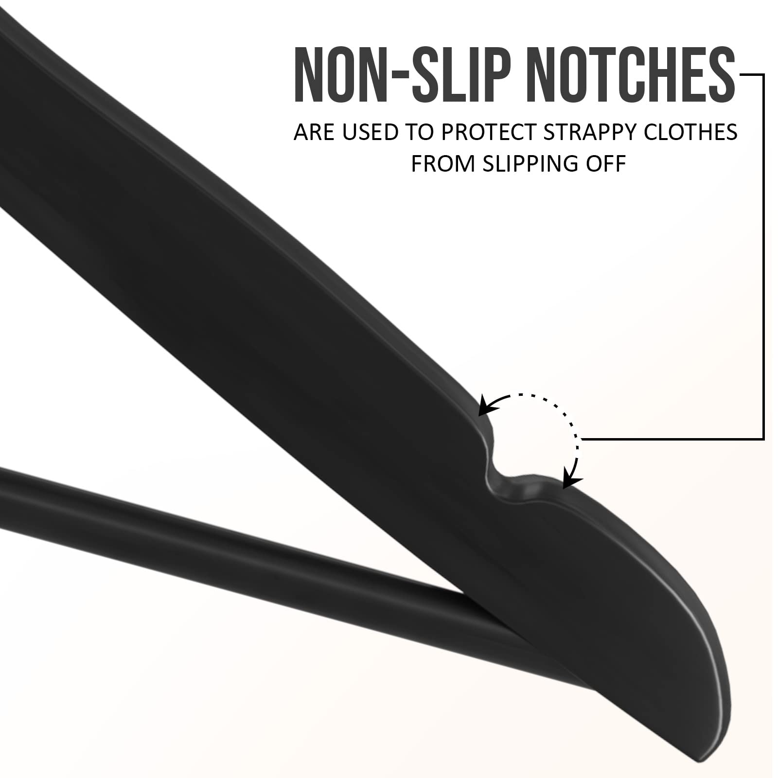 Utopia Home Premium Wooden Hangers 20 Pack - Durable & Slim Coat Hanger - Suit Hangers with 360-Degree Rotatable Hook - Wood Hangers with Shoulder Grooves (Black Color)