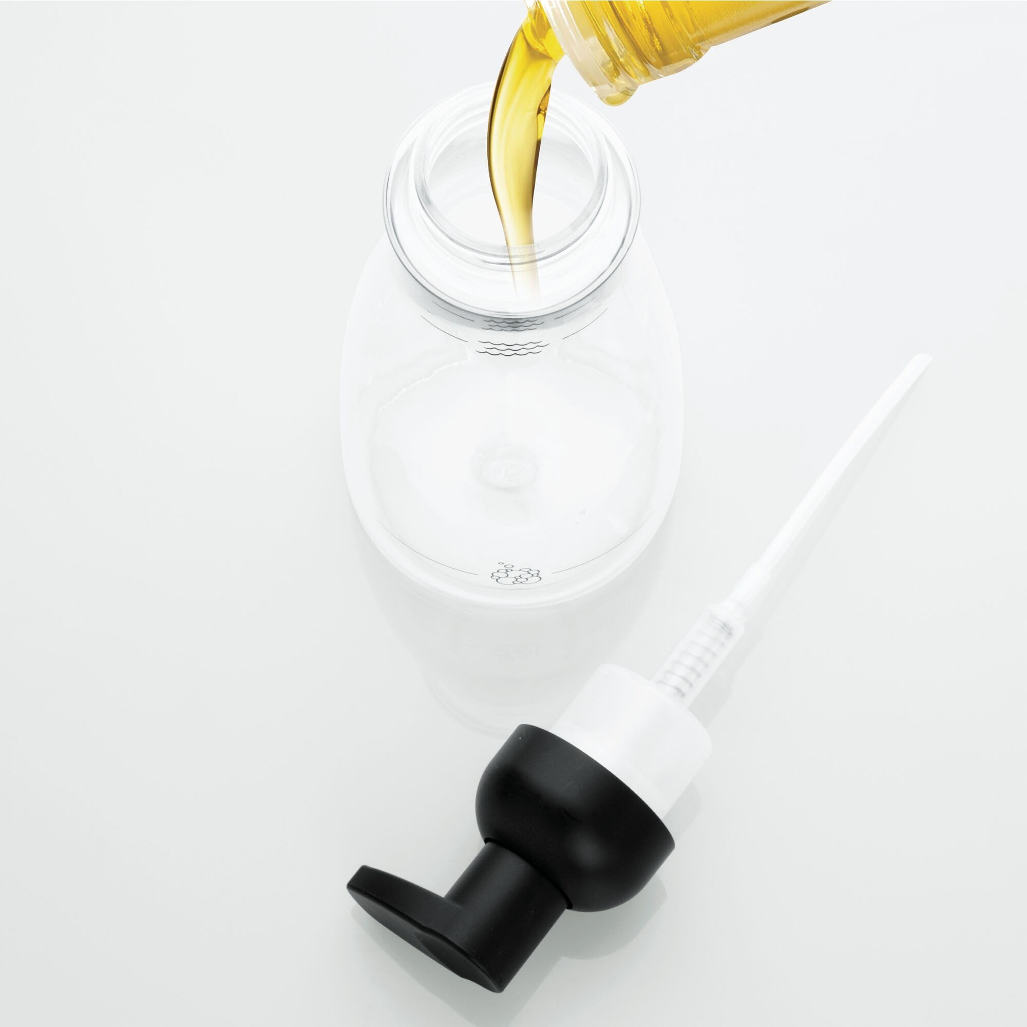 Idesign Refillable Foaming Soap Dispenser For Kitchen Or Bathroom Vanity - Clear/Matte Black