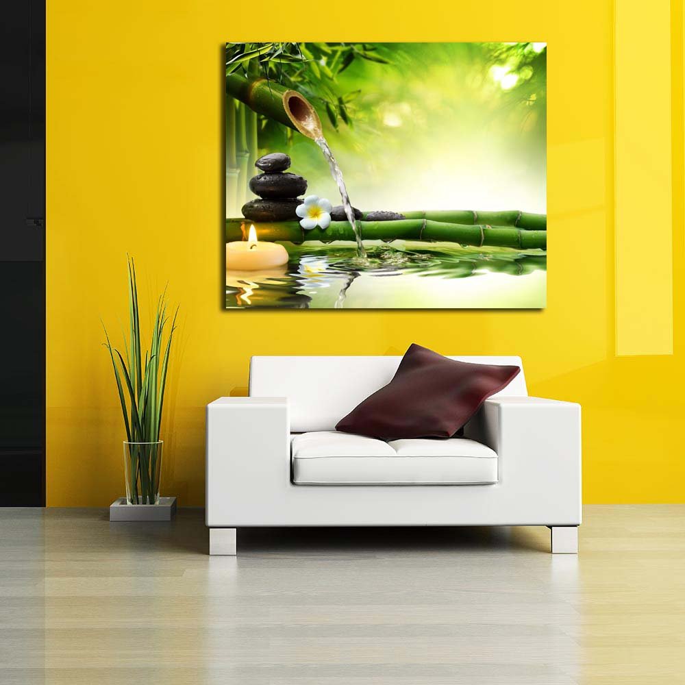 Pitaara Box Spa Garden D3 | Peel & Stick Vinyl Wall Sticker For Bedroom & Living Room | 33.8 X 28 Inch (86 X 71 Cms)