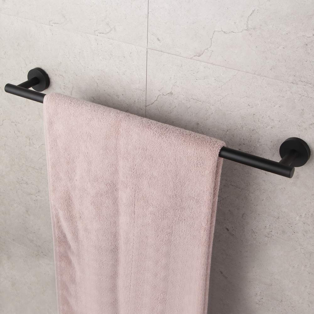 Gerzwy Bathroom Towel Bar 30'' Stainless Steel Towel Bar Matte Black Contemporary Style Wall Mount For Bath Kitchen Ag1101C75-Bk