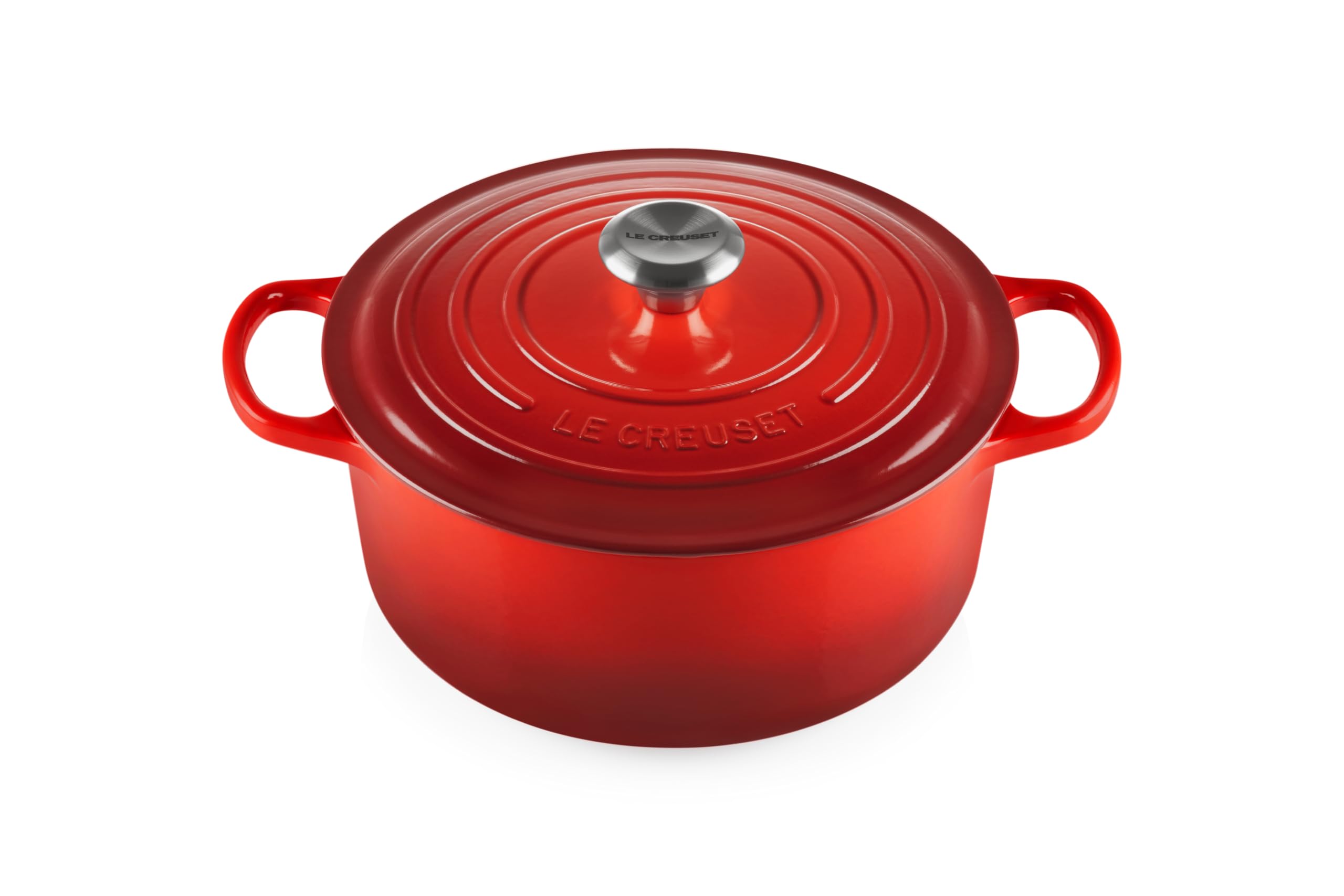Le Creuset Enameled Cast Iron Signature Round Dutch Oven, 5.5 Qt., Cerise