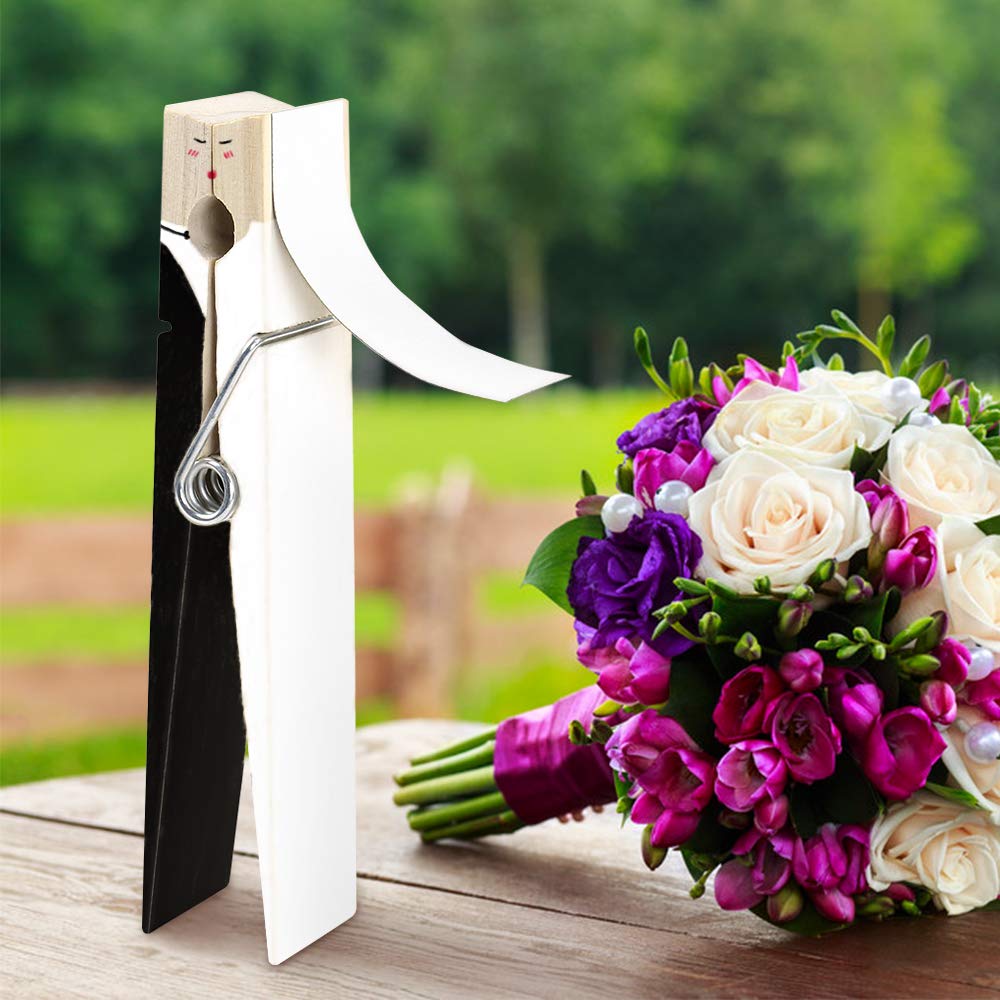 9 Inch, Giant Clothespins, Jumbo Wood Clips For Diy Craft, Bathroom Or Laundry Room Decoration, 2 Pcs