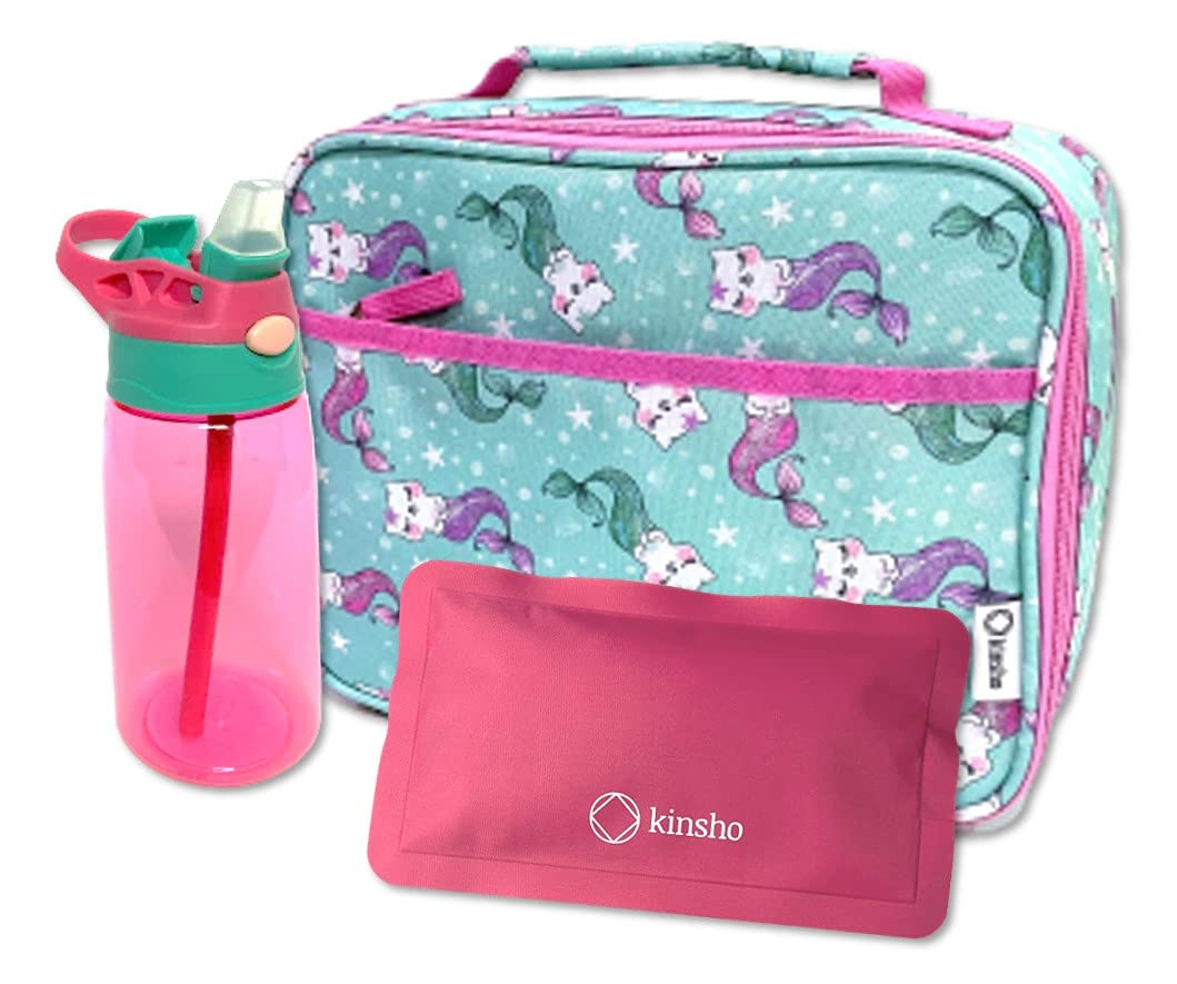 Lunch Bag For Girls With Water Bottle And Ice Pack, Cute Lunch-Box For Toddler Daycare Pre-School, Kids Container For Lunches Sn