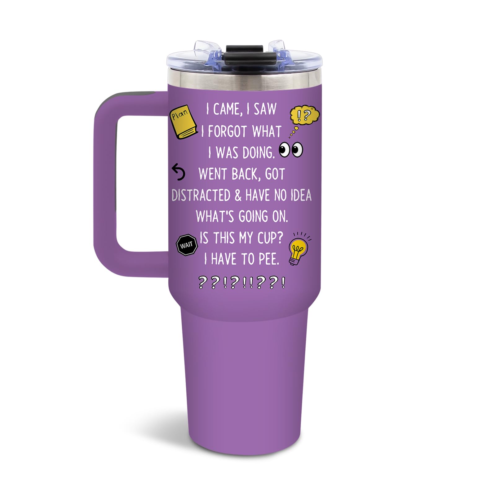 DUUV Humorous Quote Tumbler 40oz, Insulated Birthday Gifts for Old People