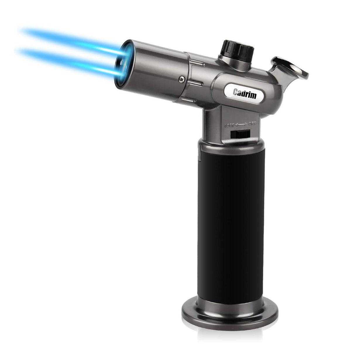 Cadrim Butane Torch, Refillable Culinary Blow Torch Double Fire Cooking Torch And Small Adjustable Flame Kitchen Torch For Creme