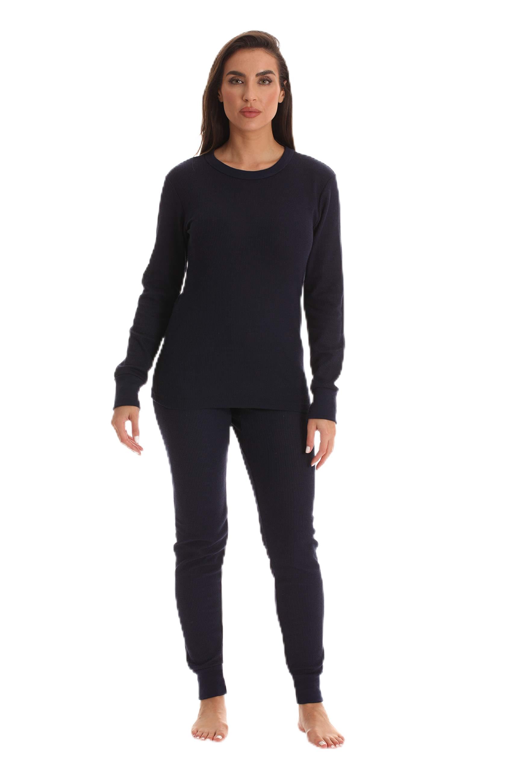 Just Love Womens Thermal Underwear Pajamas Set 95862-Nvy-3X Navy