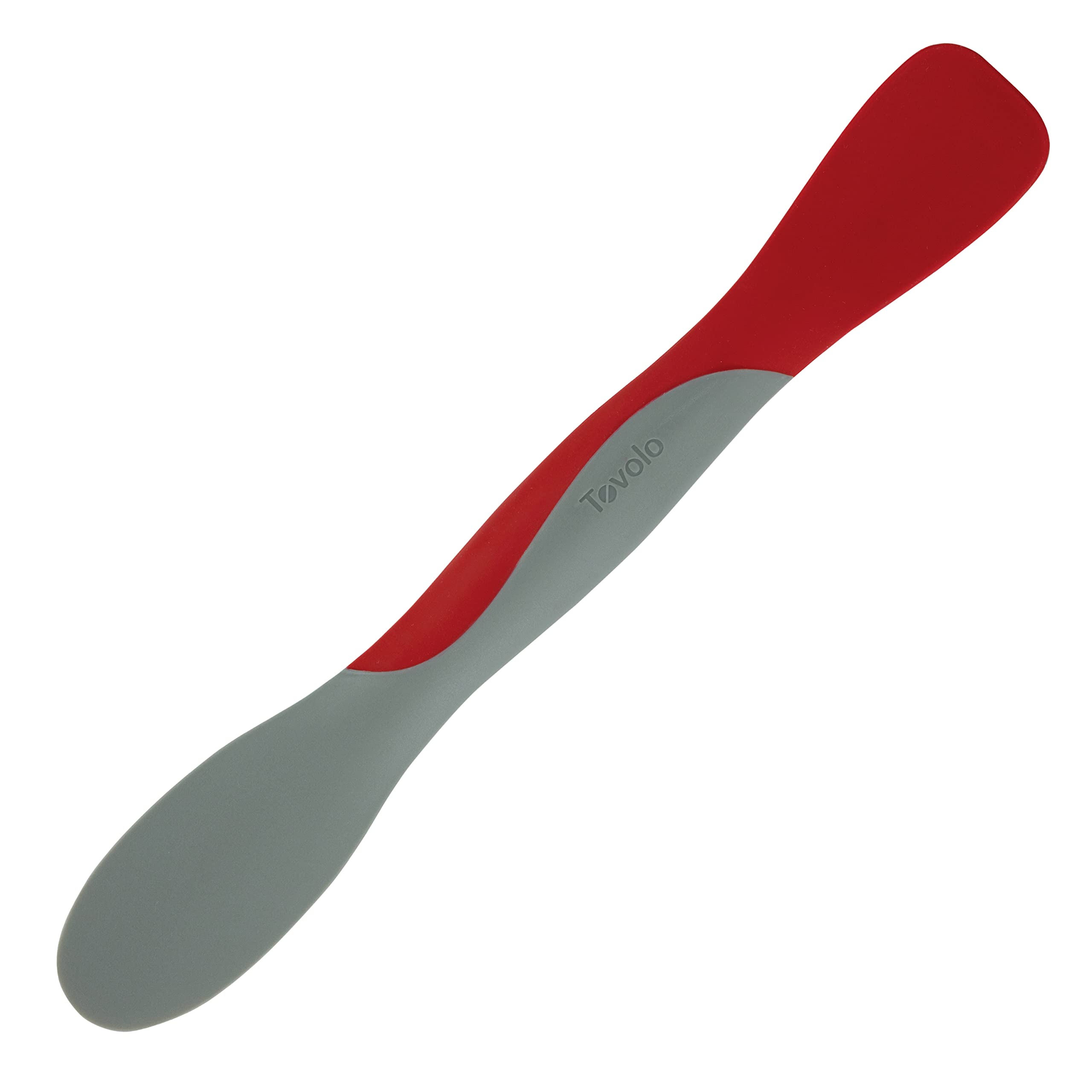 Tovolo Scoop and Spread Large Dual End Silicone Sandwich Spreader Tool with Nylon Handle, BPA Free Dishwasher Safe Silicone and 