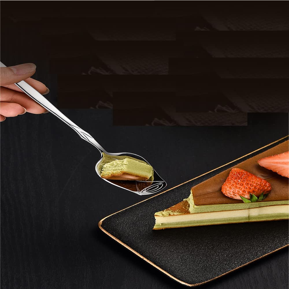 Stainless Steel Spoon Set 5 Pack, Rose Flower Shaped Spoon, Coffee Spoon,Dessert Spoon, Ice Cream Spoons, Tea Spoons,Love Spoon,