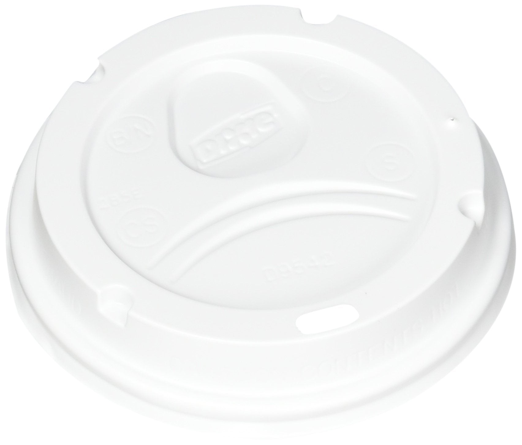 Reg Fba_Dxe9542500Dxpk Dome Drink-Thru Lids, Fits 10, 12 & 16Oz Paper Hot Cups, White, 50/Pack