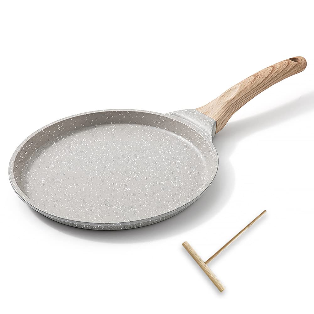 Bobikuke 8 Inch Crepe Pan, Nonstick Pan For Crepes Omelette Tortillas, Dosa Tawa Tortilla Pan, Griddle Pancake Pan For Roti Indi