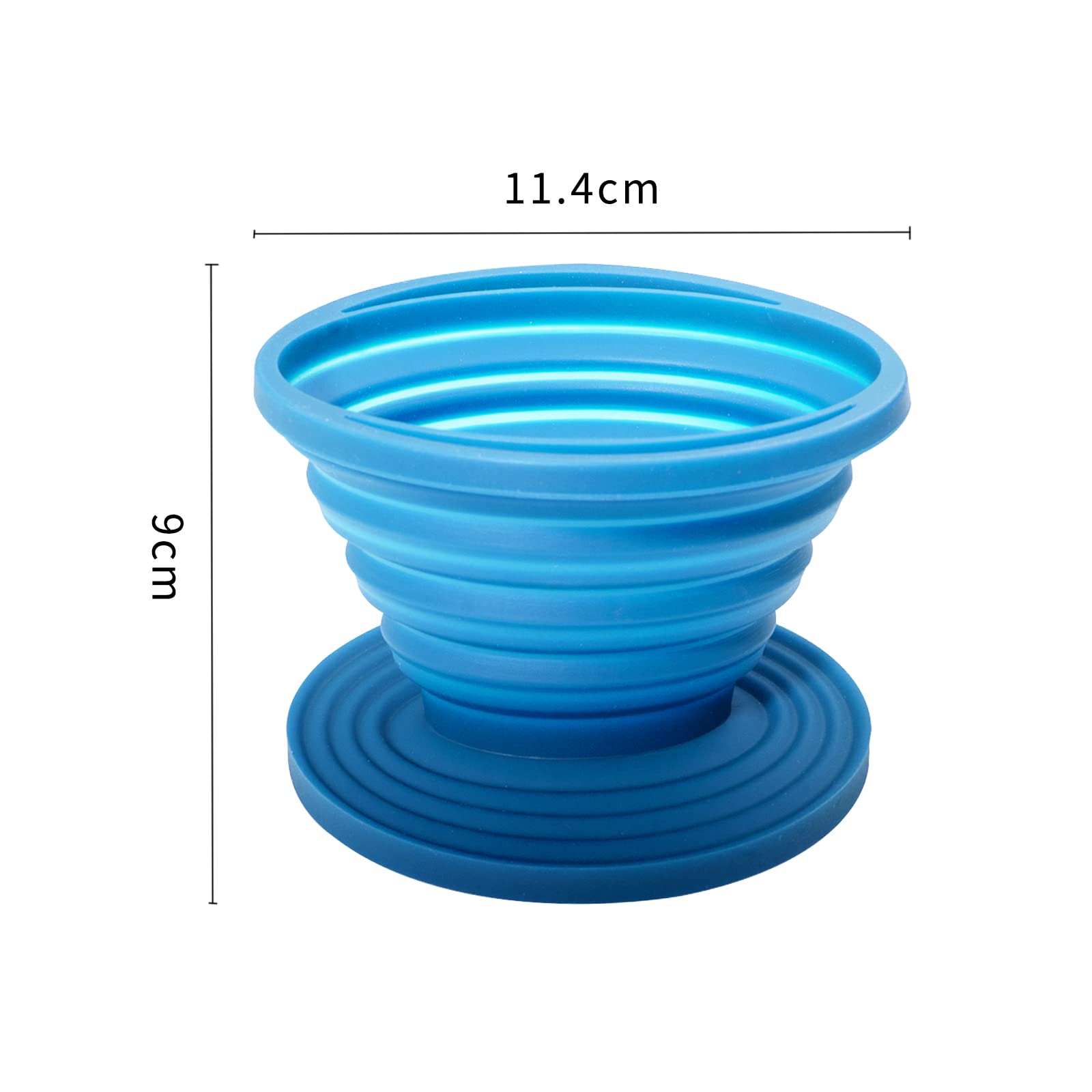 Cheerock Collapsible Coffee Filter Silicone Coffee Maker Reusable Coffee Dripper For Hiking, Camping, Home, Office (Blue)