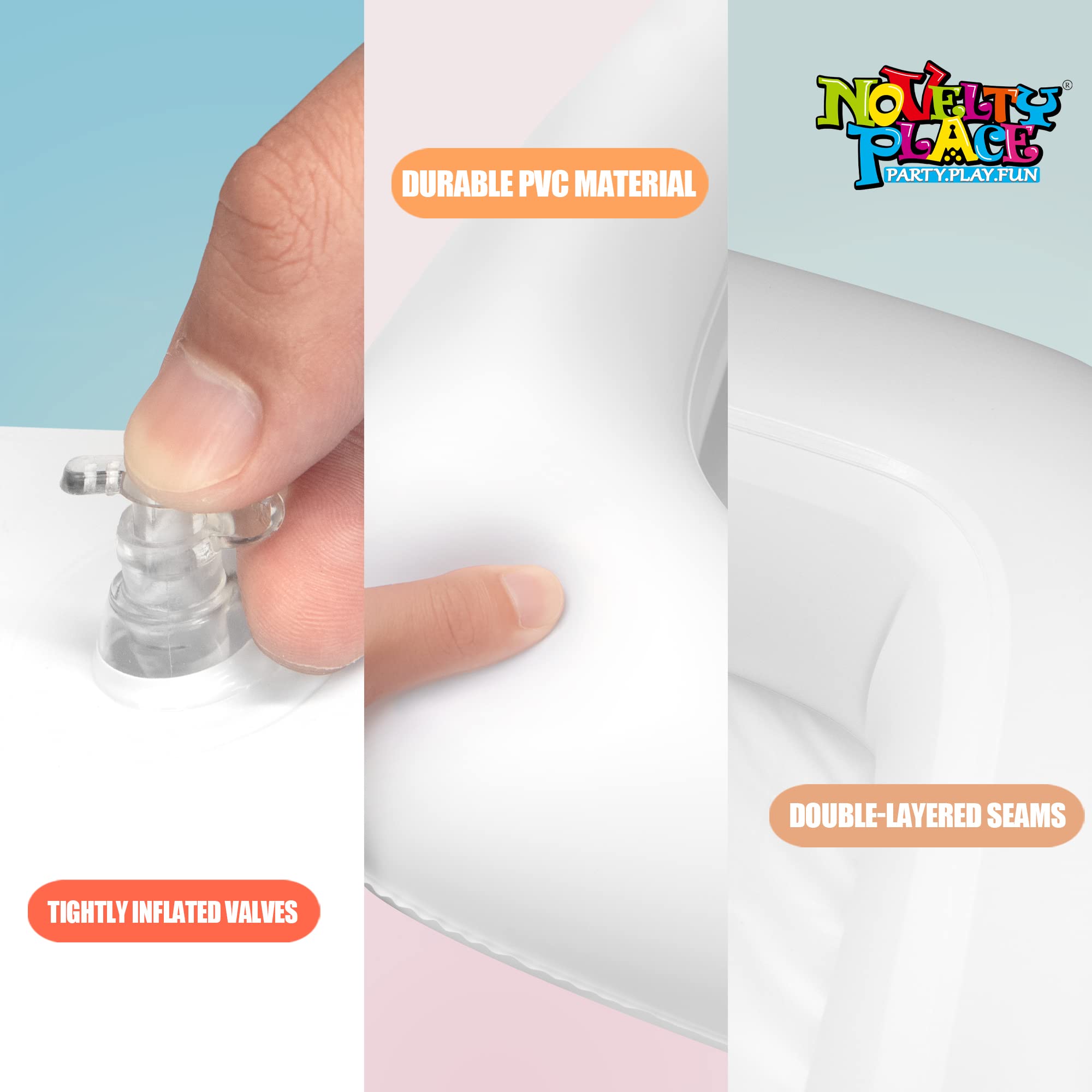 Novelty Place Inflatable Ice Serving Buffet Bar - Salad Food & Drinks Cooler Serving Tray For Summer Party Picnic & Camping (Pac