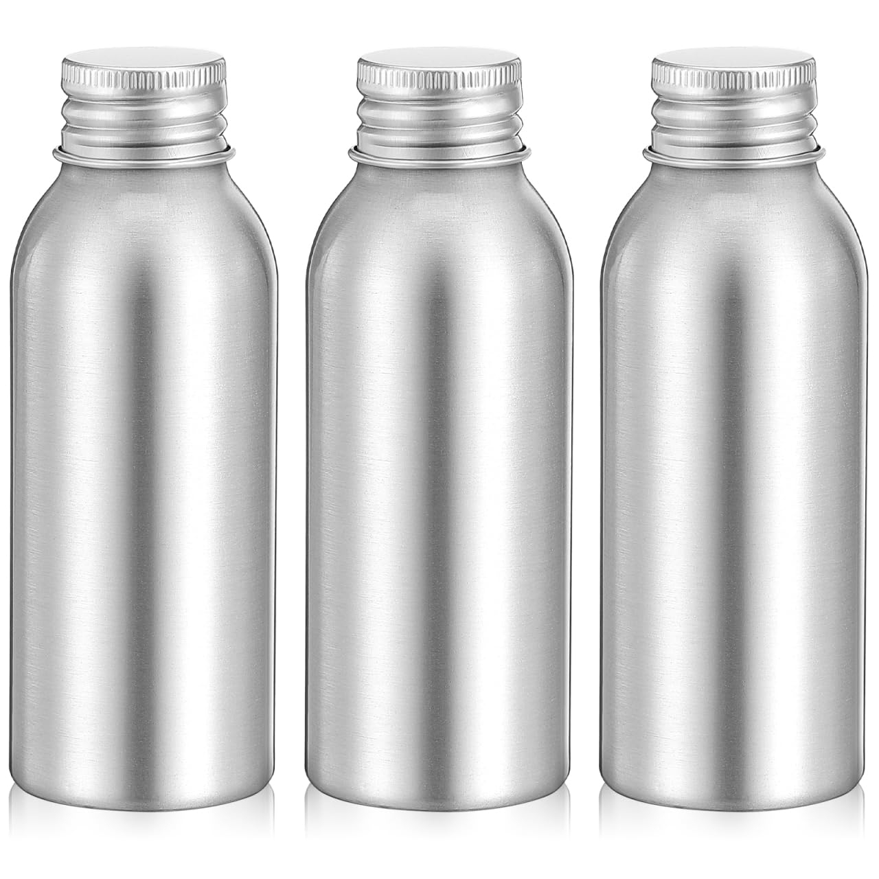 Gatuida 3 Sets Aluminum Bottles 100ml Empty Refillable Essential Oil Bottles with Screw Lids Leak Proof Travel Containers for Pe
