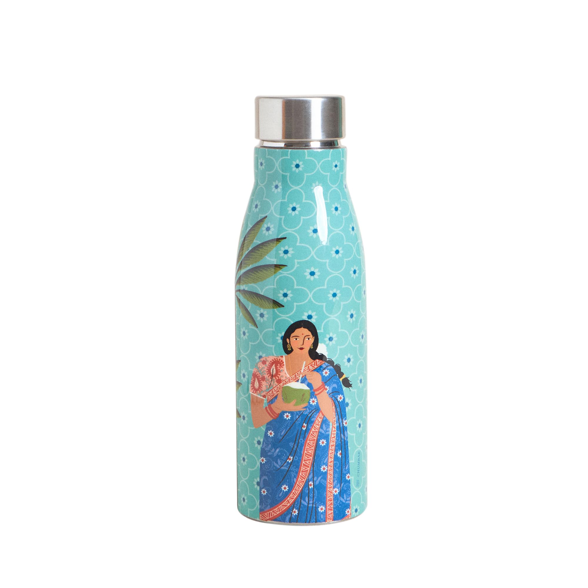 Chumbak Aztec Cats Sipper Bottle | 740 Ml | Printed Bottle Bpa Free Drinking Bottle, Leak-Proof, Stainless Steel Water Bottle Id