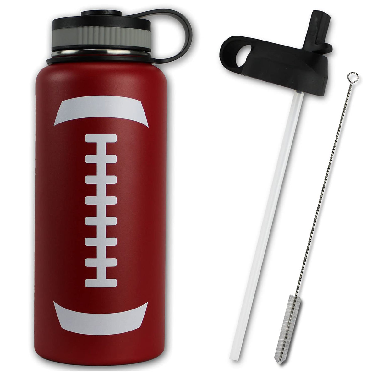 Urbanifi Water Bottle Football Tumbler 32 Oz Gift For Kids Teen Flask Sports Travel Waterbottle, Stainless Steel, Vacuum Insulat
