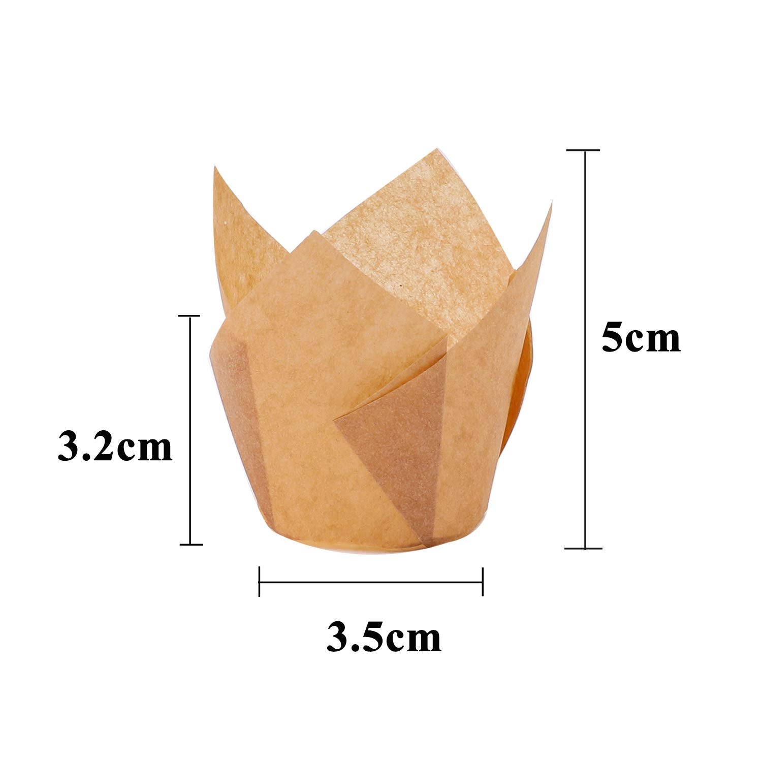 Ruisita 150 Pieces Mini Baking Cups Tulip Baking Cups Cupcake Liners Muffin Liners For Wedding, Birthday, Baby Shower Parties, N