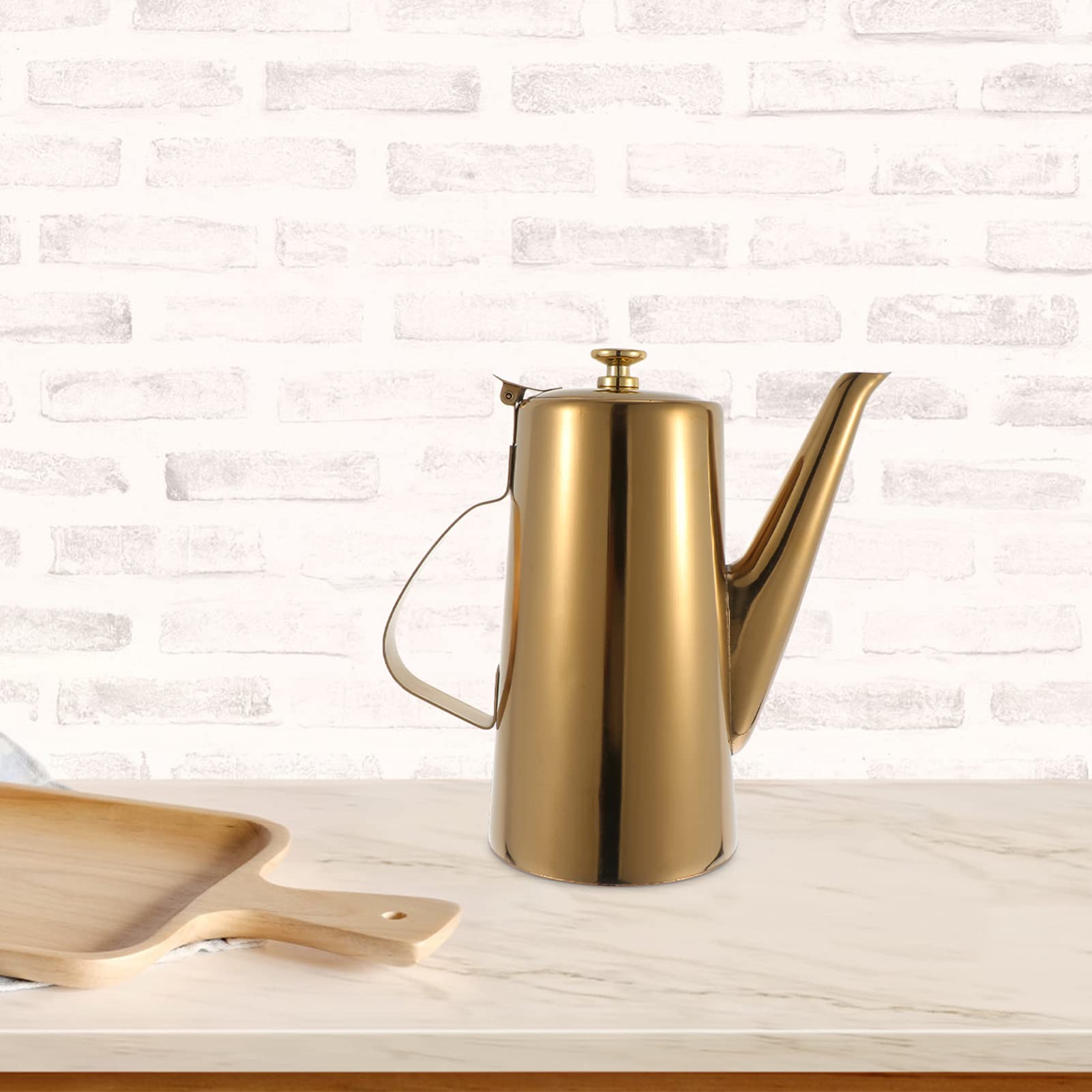 Hemoton Stainless Steel Olive Oil Dispenser Olive Storage Container Oil Vinegar Soy Sauce Can Cold Water Kettle 2. 0