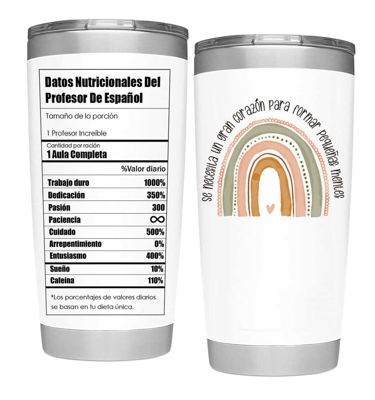 1Step2Dream Spanish Teacher Gifts Coffee Mug - Se Necesita Un Gran Corazon Para Formar Pequen~As Mentes Cute Idea For Appreciati
