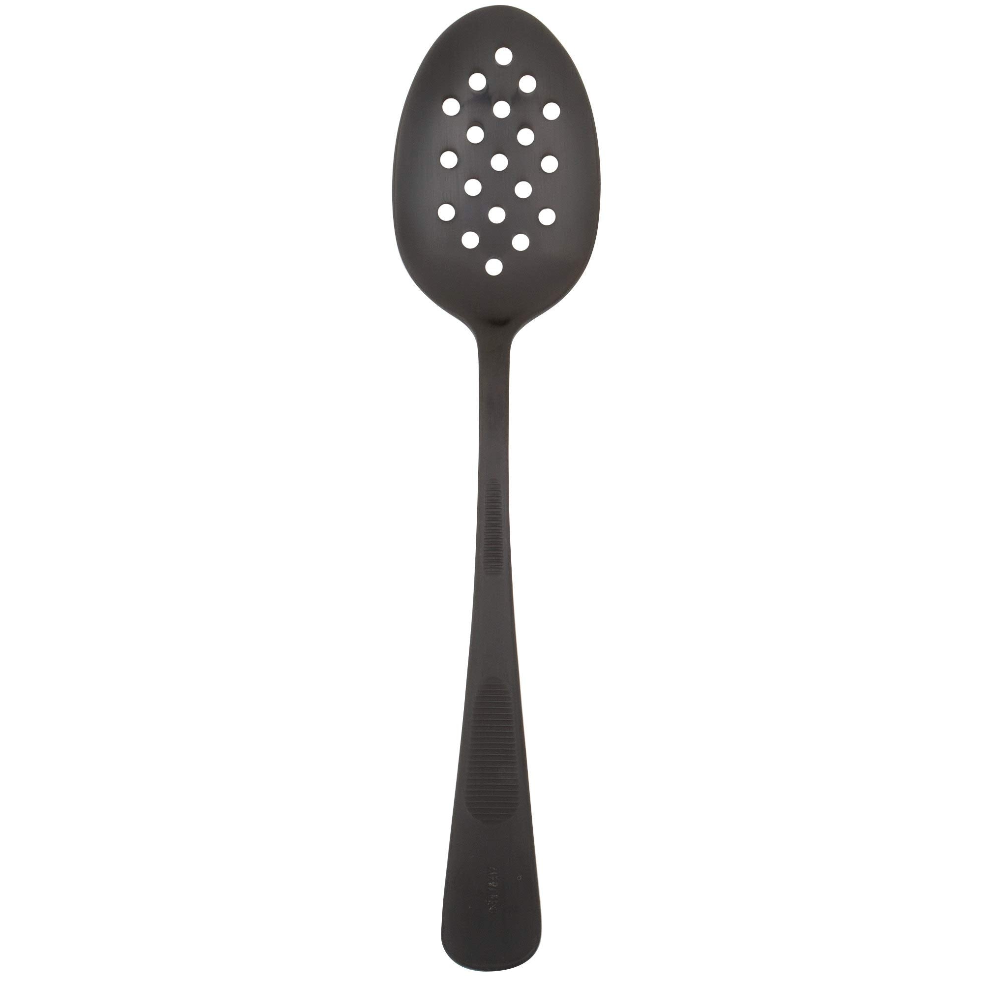 Mercer Culinary 18-8 Stainless Steel Plating Spoon, 7-7/8 Inch, Matte Black