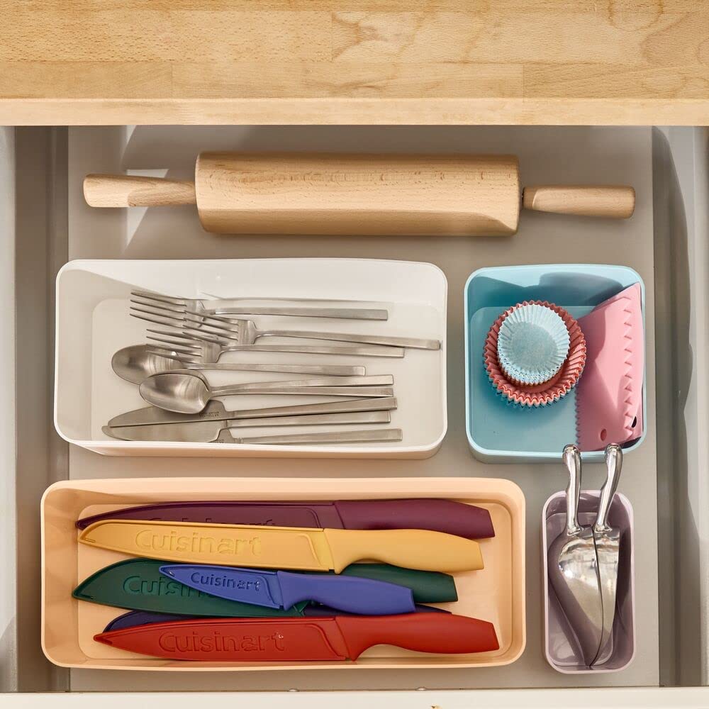 Rosanna Pansino x iDesign Recycled Plastic Drawer Organizers, Set of 4, Multicolor