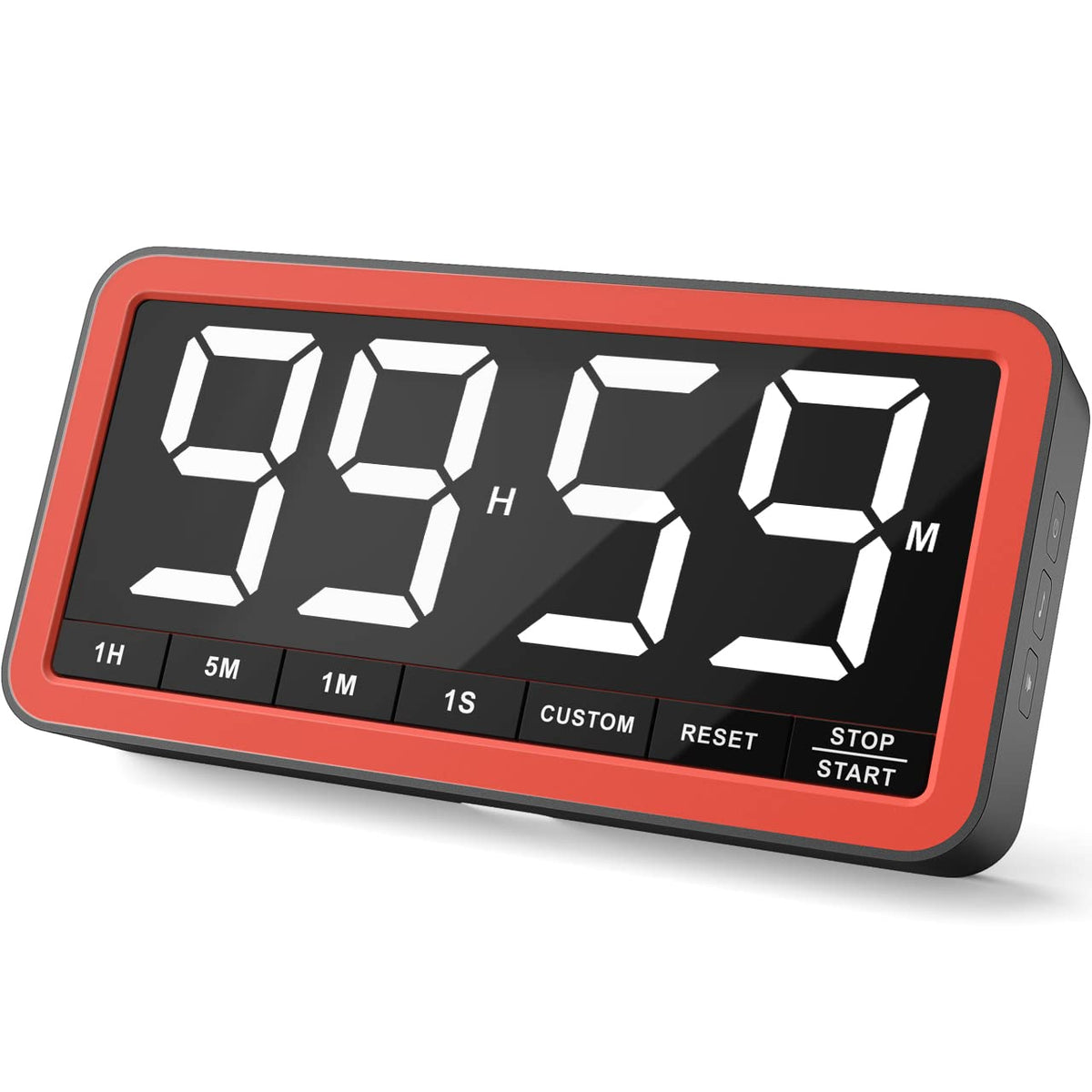 Vocoo Digital Kitchen Timer With 7.8    Extra Large Display, Magnetic Led, With 3 Brightness, 4 Alarms And 3 Volume Levels, Batt