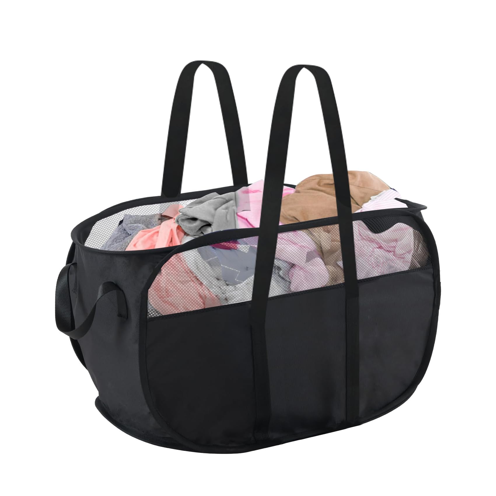 Collapsible Laundry Baskets, Pop Up Laundry Baskets With Reinforced Handles, Lightweight Foldable Laundry Basket For Laundryroom