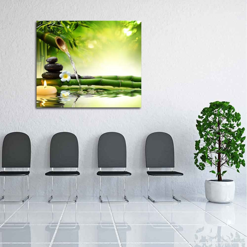 Pitaara Box Spa Garden D3 | Peel & Stick Vinyl Wall Sticker For Bedroom & Living Room | 33.8 X 28 Inch (86 X 71 Cms)