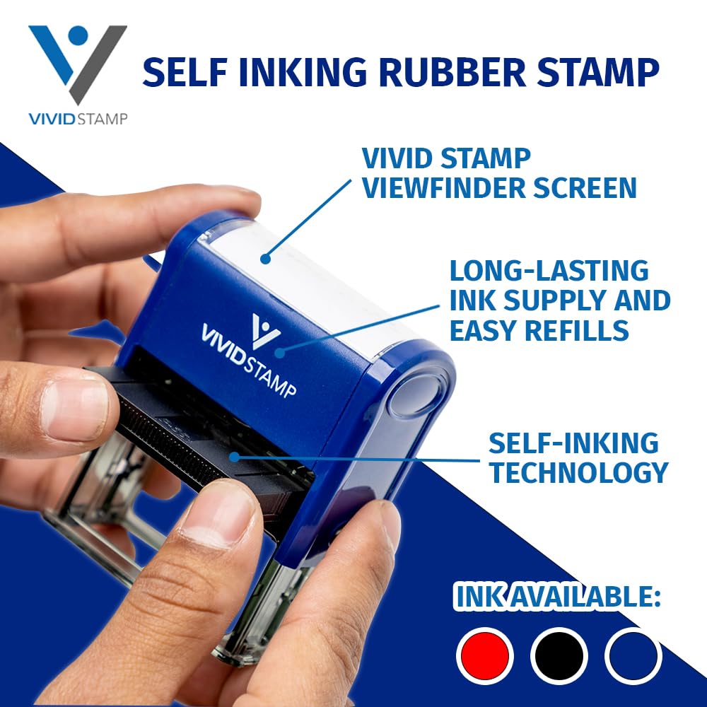 Paid Self Inking Rubber Stamp (Blue) - X-Large