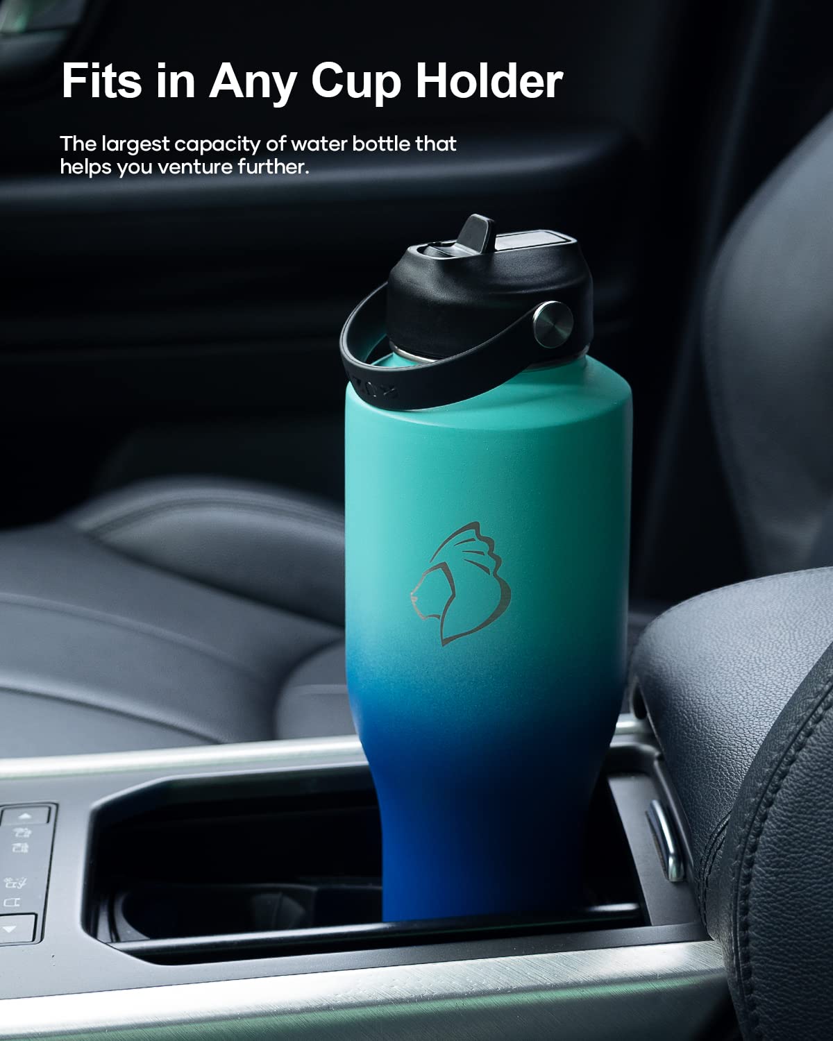 Buzio 40 Oz Insulated Tumbler With Straw And Lids, Stainless Steel Water Bottle Fits In Any Car Cup Holders, Double Wall Metal T