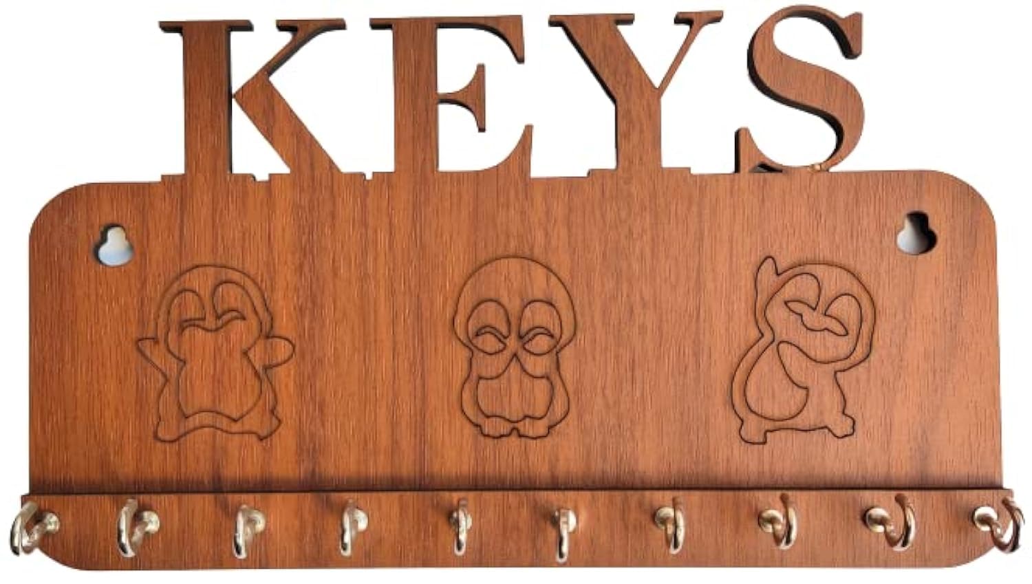 My Dream Carts 3 Birds Key Holder for Wall Wooden Key Organizer Modern Key Hanger for Home Unique Key Stand for Wall Handracraft