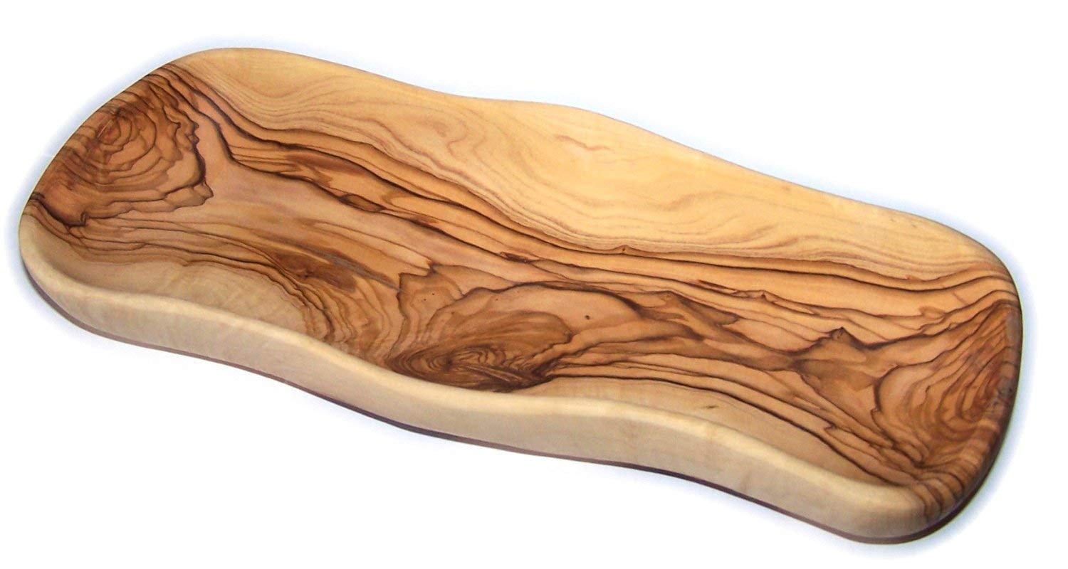 Holy Land Market Beautiful Olive Wood Bread Dish/Bowl For Serving Bread - 10-14