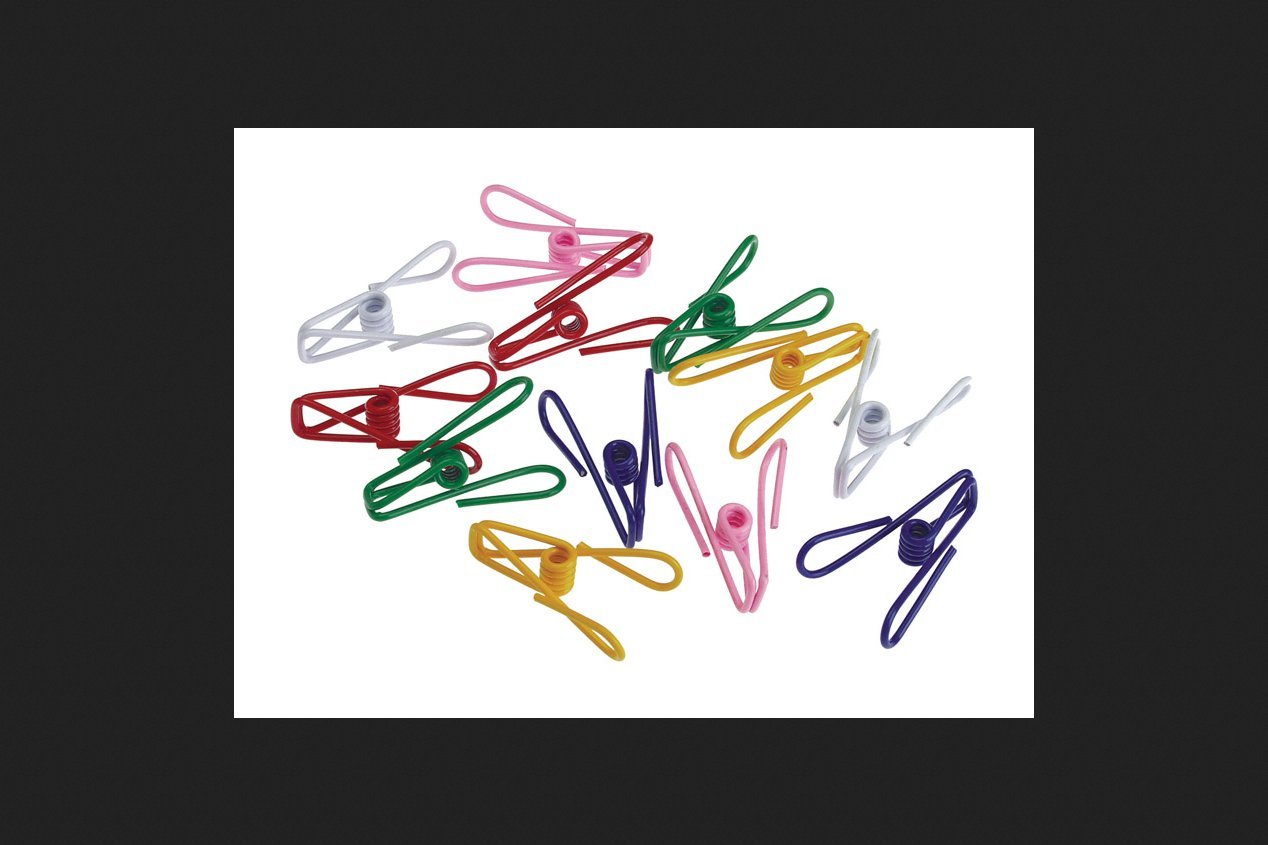 Progressive Prepworks 1-1/4 In. W X 2-1/4 In. L Assorted Colors Wire Clips