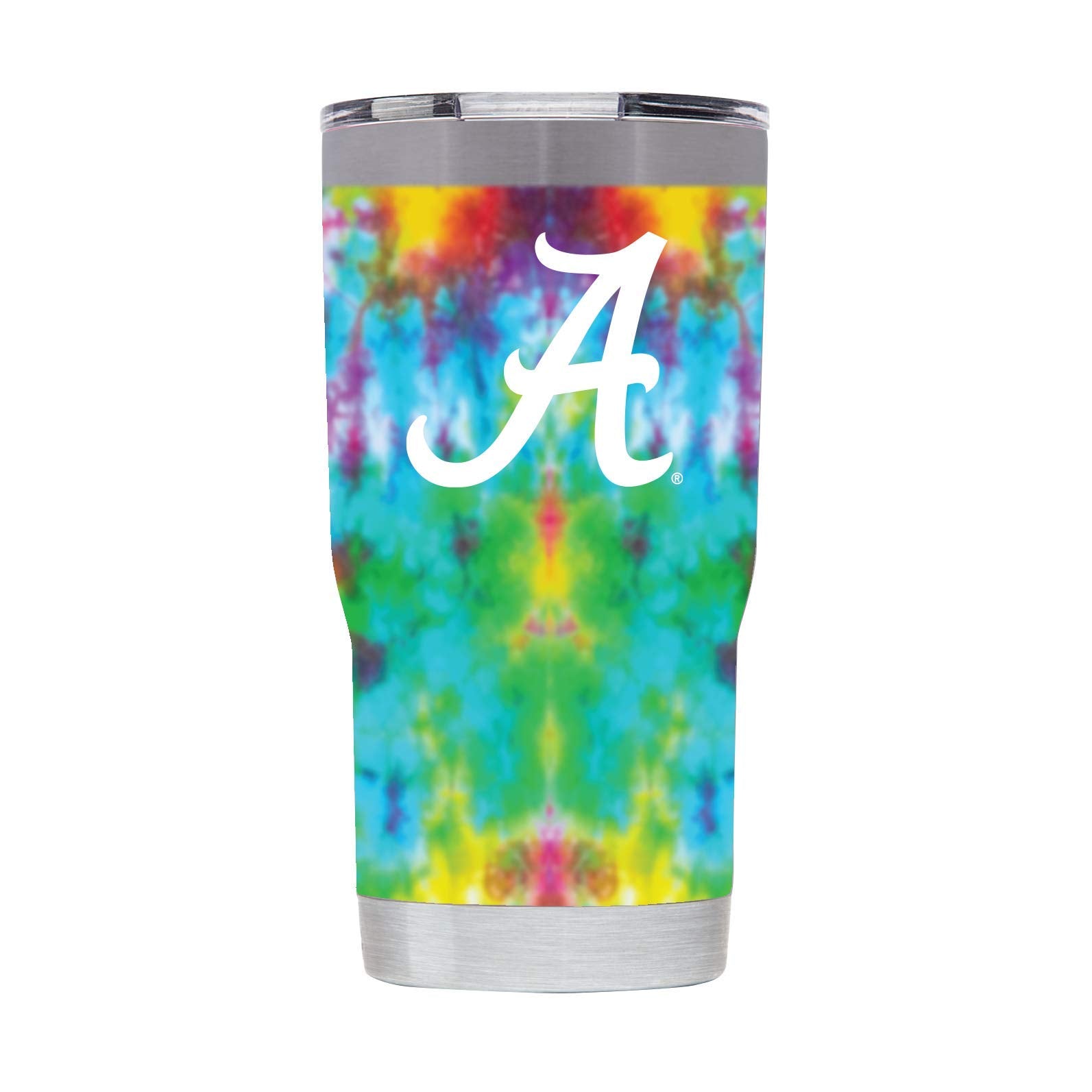 Gametime Sidekicks Alabama 20Oz Tie Dye Tumbler - Officially Licensed, 18/8 Stainless Steel, Double-Walled, Vacuum-Insulated, Uv