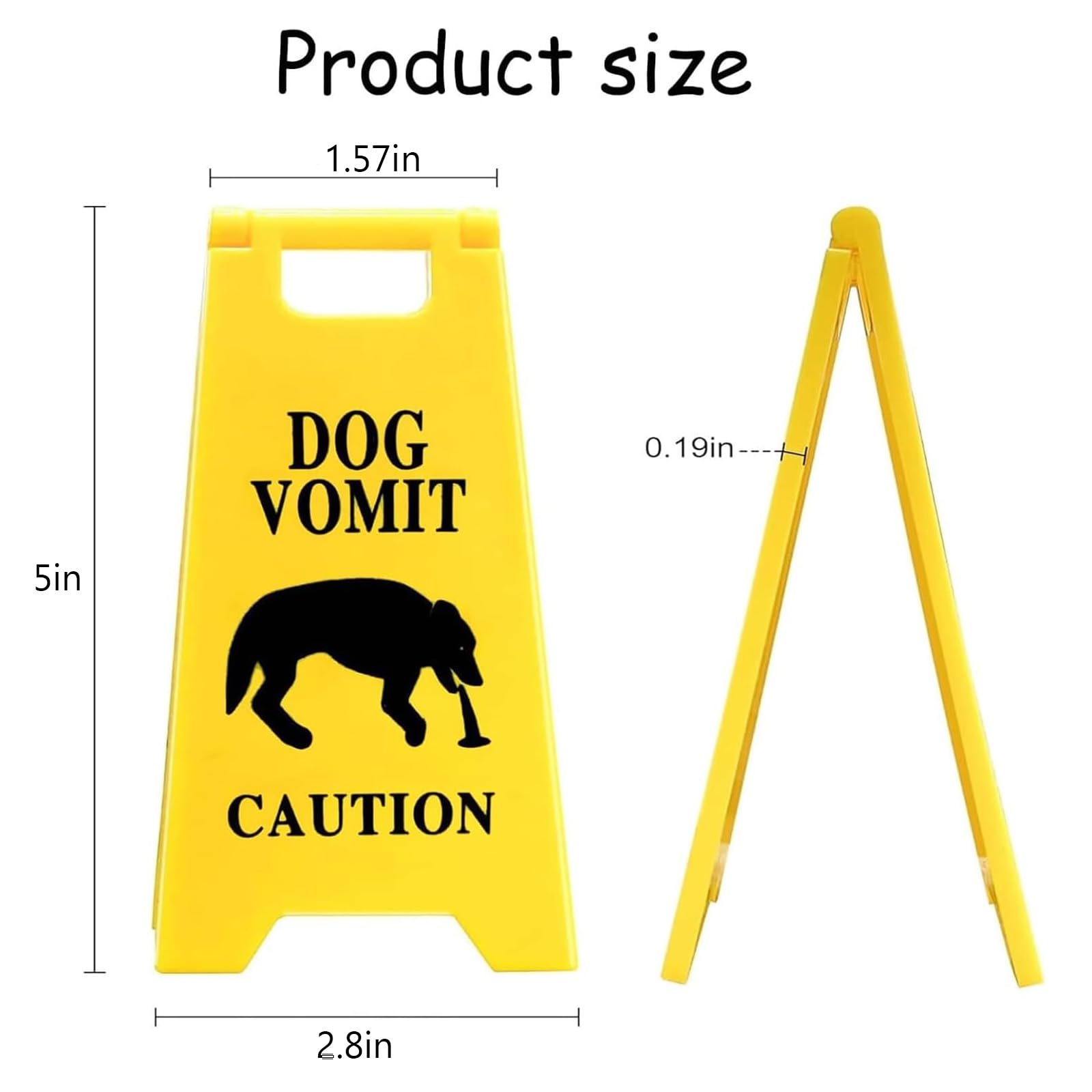 Dog and Cat Vomit Caution Sign 6Pcs Dog Vomit Sign 5 Inches Dogs Vomits Warning Signs Desk Decorations Funny Novelty Dogs Signs