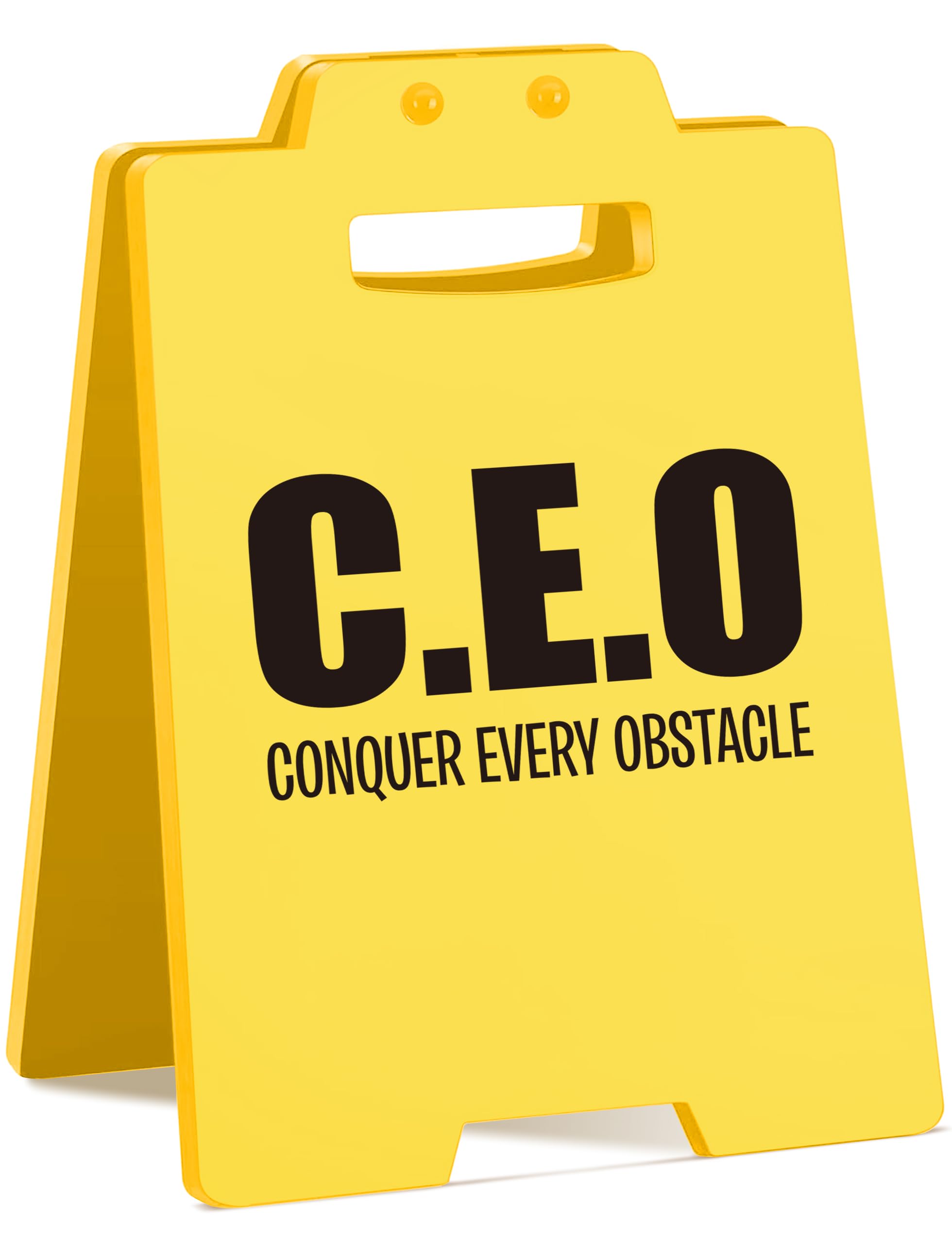 Motivational Desk Sign - Funny Gifts for Coworkers, Leaders, Bosses, and Friends, Positive Affirmation Sign for Work | Conquer E